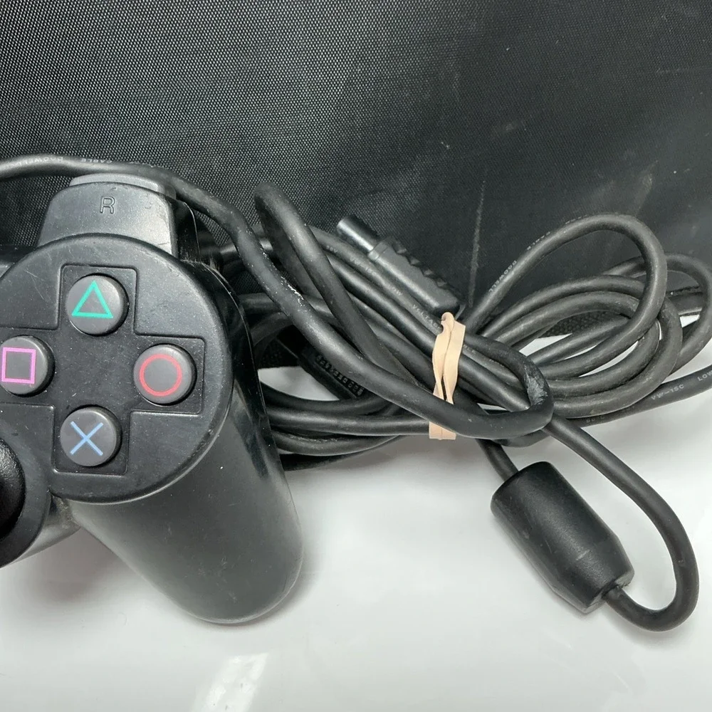 Sony PlayStation 2 DualShock 2 Controller Lot of 2 Black Untested As-Is